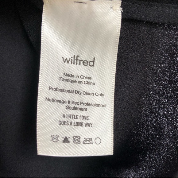 BNWT Aritzia Wilfred Black Allaire Ruffle One Shoulder Blouse - Picture 13 of 16